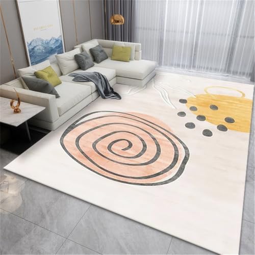 RUGMRZ Couchtisch Modern Teppich Abstrakte Kunst rutschfest Waschbar Landhausstil Mehrfarbig Küchen Teppiche Kitchen Rutschstop 300X400CM von RUGMRZ