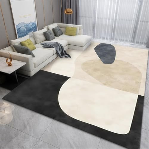 RUGMRZ Deko Flur Abstrakte Kunst rutschfest Waschbar Schwarz Aesthetic Teppich Mehrfarbig Zimmer 50X80CM RUGMRZ Deko Flur Abstrakte Kunst rutschfest Waschbar Schwarz Aesthetic Teppich Mehrfarbig Zimmer 50X80CM von RUGMRZ