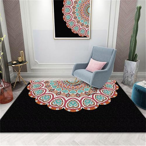 RUGMRZ Deko Flur Teppich Schlafzimmer Schwarze, rote und Blaue Blumen können individuell angepasst Werden. Terrassen Bedroom Decor 200X250CM von RUGMRZ