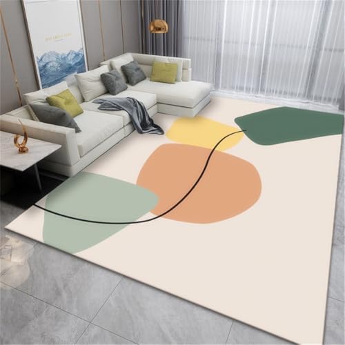 RUGMRZ Deko Küche Abstrakte Kunst rutschfest Waschbar Wohnzimmer Sofa Mehrfarbig Läufer Flur Teppich Junge 200X300CM von RUGMRZ