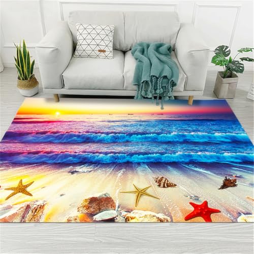 RUGMRZ Deko Mädchen Zimmer 80X160Cm Bodenschutzmatte Teppich Blau Bettvorleger Schlafzimmer rutschfest Für Küche Treppenunterwasserlandschaft Muster Schlafzimm RUGMRZ Deko Mädchen Zimmer 80X160Cm Bodenschutzmatte Teppich Blau Bettvorleger Schlafzimmer rutschfest Für Küche Treppenunterwasserlandschaft Muster Schlafzimm von RUGMRZ