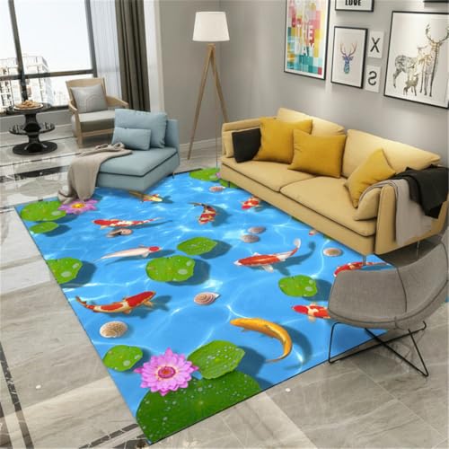 RUGMRZ Deko Schlafzimmer Modern 80X160Cm Boden Balkon Blau Terrassen Teppich Outdoor Jugendzimmer Teppichfischschule Lotusblattmuster Ist EIN Muss Für Ne RUGMRZ Deko Schlafzimmer Modern 80X160Cm Boden Balkon Blau Terrassen Teppich Outdoor Jugendzimmer Teppichfischschule Lotusblattmuster Ist EIN Muss Für Ne von RUGMRZ