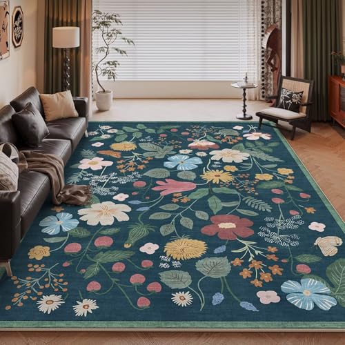 RUGMRZ Deko Teppich 200X250Cm Oudoor 21 Blau Esstisch Wash and Dry Wohnzimmer Grün Garten Wasserdicht Verschmutzung Schlafzimmer von RUGMRZ