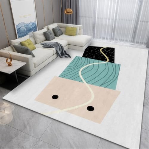 RUGMRZ Deko Teppich Abstrakte Kunst rutschfest Waschbar Kinderzimmer Teppiche Junge Mehrfarbig Mädchen Landhaus 50X80CM RUGMRZ Deko Teppich Abstrakte Kunst rutschfest Waschbar Kinderzimmer Teppiche Junge Mehrfarbig Mädchen Landhaus 50X80CM von RUGMRZ