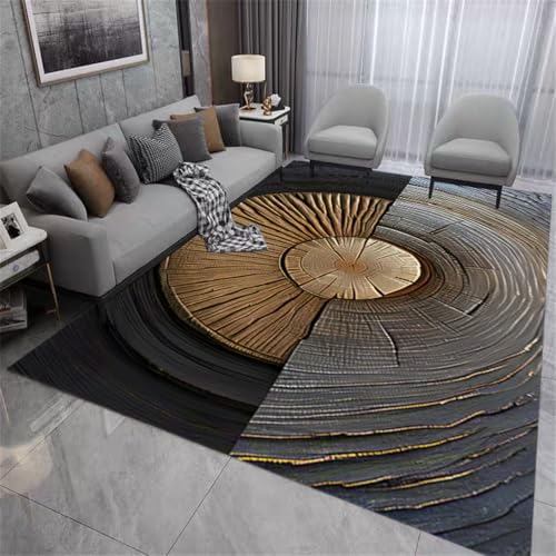 RUGMRZ Deko Terasse 160X230Cm Teppich Länglich Flur 3 Schwarz Waschbare Teppiche In Waschmaschine Schreibtisch Licht Luxus Wohnzimmer Sofa Schlafzimmer Abstrakt Waschbar RUGMRZ Deko Terasse 160X230Cm Teppich Länglich Flur 3 Schwarz Waschbare Teppiche In Waschmaschine Schreibtisch Licht Luxus Wohnzimmer Sofa Schlafzimmer Abstrakt Waschbar von RUGMRZ