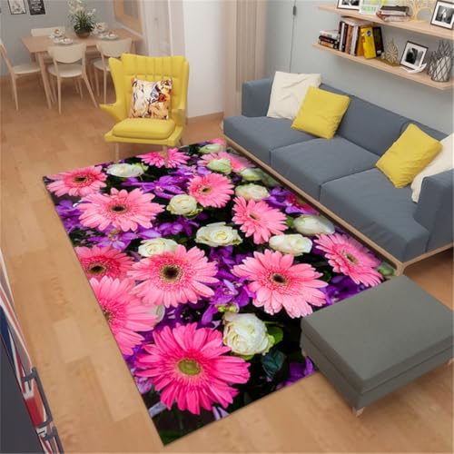 RUGMRZ Deko Wohnung 180X280Cm Teppich Flach Gewebt Lila Flurteppich Home Decoration Living Room Modern Wohnzimmer Mädchen Schlafzimmer Warmes Blumenmuster Rosa RUGMRZ Deko Wohnung 180X280Cm Teppich Flach Gewebt Lila Flurteppich Home Decoration Living Room Modern Wohnzimmer Mädchen Schlafzimmer Warmes Blumenmuster Rosa von RUGMRZ