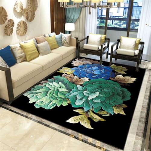 RUGMRZ Designer Teppich 100X160Cm Wohnzimmer 13 Schlafzimmer Sofa Waschbar Schwarz Grün Kinderzimmer Teppiche Mädchen Günstig von RUGMRZ