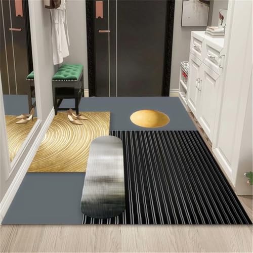 RUGMRZ Designer Teppich 200X250Cm Waschbar rutschfest Blau Jugendzimmer Deko Jungen Room Service Flauschiger Kurzflor Teppichflurtür Schmutzabweisend Art Gelb von RUGMRZ