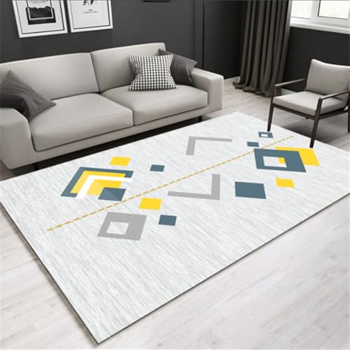 RUGMRZ Designer Teppich 200X300Cm Quadratisch 38 Grau Einfaches Wohnzimmer Modernes Sofa Couchtisch Schlafzimmer Nachttisch Jugendzimmer Mädchen Kuscheliger von RUGMRZ