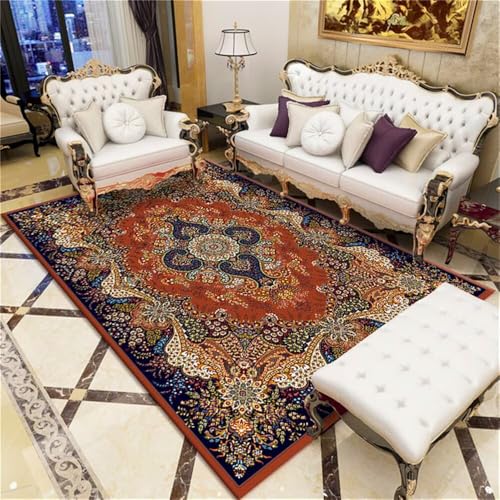 RUGMRZ Designer Teppich Roter Retro-Wohnzimmerteppich ist pflegeleicht Kuschelig 200x300cm von RUGMRZ