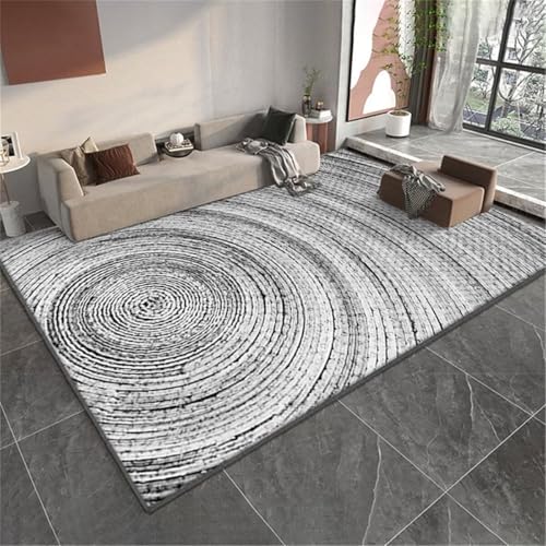 RUGMRZ Designer Teppich Wohnzimmer graue Linie dekorative Sofa Teppich kann angepasst Werden rutschfest 70X140CM von RUGMRZ