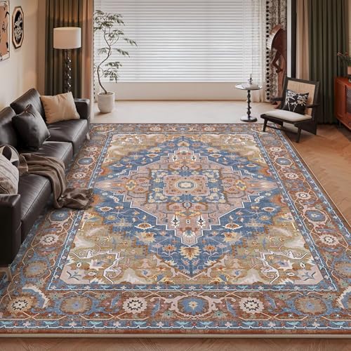 RUGMRZ Flach Aesthetic Teppich 50x80cm,Rot Fußmatte Innen,Vintage Klassiker für Eingangsbereich,Wohnzimmer,Terrasse von RUGMRZ