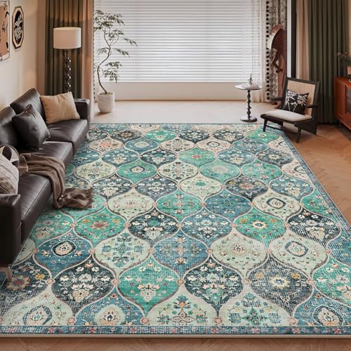 RUGMRZ Flach Teppich Fußbodenheizung Geeignet 160x230cm,Grün,Klassische Blumen für Kinderzimmer Jungen,Tatami,Neben Couch RUGMRZ Flach Teppich Fußbodenheizung Geeignet 160x230cm,Grün,Klassische Blumen für Kinderzimmer Jungen,Tatami,Neben Couch von RUGMRZ