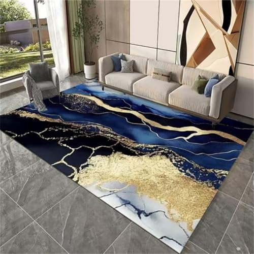 RUGMRZ Flauschiger Kurzflor Teppich 130X190Cm Sauger 29 Blau Teppiche Gegend XXL Wohnzimmer Modernes Und Minimalistisches Sofa Schlafzimmer von RUGMRZ