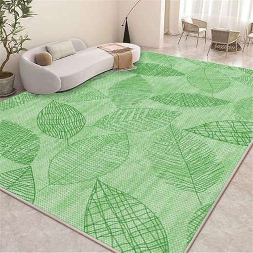 RUGMRZ Flauschiger Kurzflor Teppich 140X200Cm Bettumrandung Grün 2 Neue Atmungsaktive Eisseide Kühlmatte Modernes Und Einfaches Wohnzimmer Schlafzimmer Küchen Teppiche Läufer Kleine von RUGMRZ