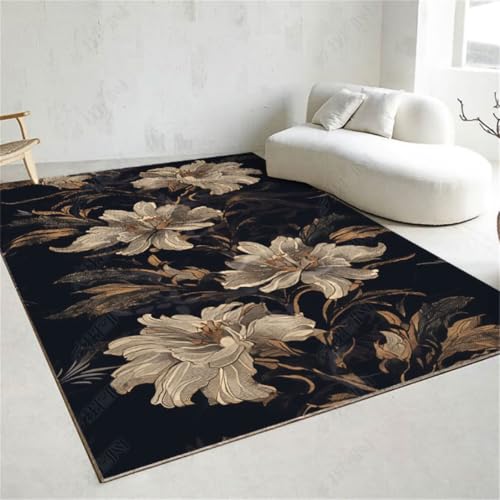 RUGMRZ Teppich Für Balkon 300X400Cm Esstisch 20 Schwarz Helle Luxustinte Waschen Abstrakte Kunst, Einfach Und Modern Area Rug Teppiche Gegend von RUGMRZ