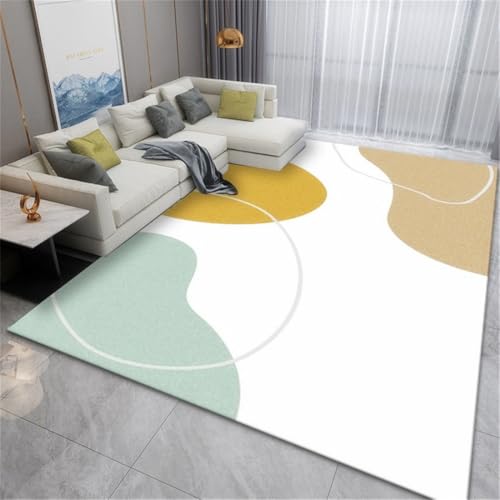 RUGMRZ Flur Teppich Abstrakte Kunst rutschfest Waschbar Gewebter Weiß Für Schlafzimmer Bodenmatte 60X60CM RUGMRZ Flur Teppich Abstrakte Kunst rutschfest Waschbar Gewebter Weiß Für Schlafzimmer Bodenmatte 60X60CM von RUGMRZ