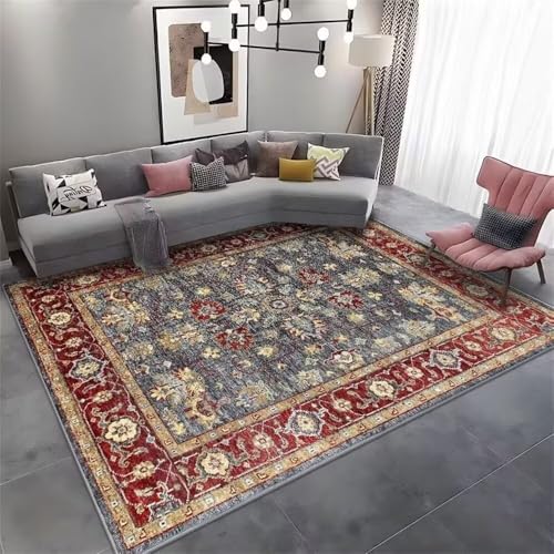 RUGMRZ Für Balkon 60x90CM Zimmer Teppichen Sofa Teppiche rot Grauer Blumenmuster-Teppich Auslegware Teppichboden RUGMRZ Für Balkon 60x90CM Zimmer Teppichen Sofa Teppiche rot Grauer Blumenmuster-Teppich Auslegware Teppichboden von RUGMRZ
