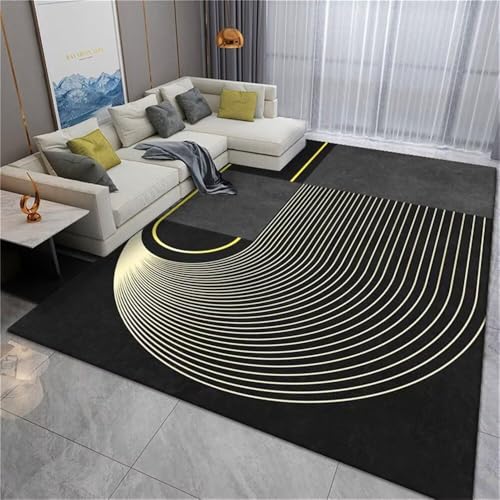 RUGMRZ Fußmatte Innen Graues geometrisches Design modern langlebig waschbar Kinderteppich Jungen 50x70cm von RUGMRZ