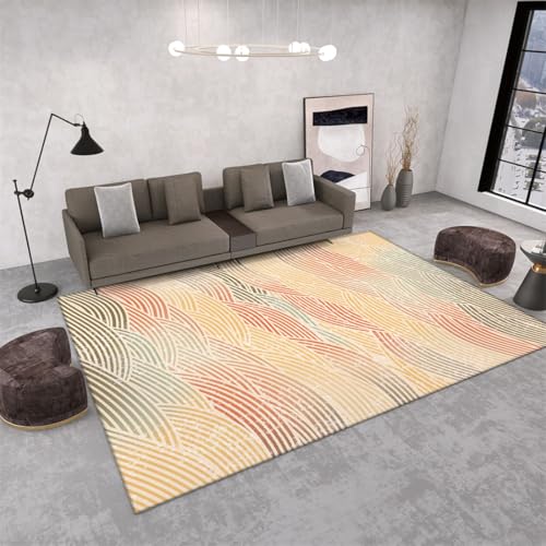 RUGMRZ Gamer Teppich 160X230Cm Landhausstil Deko 35 Gelb Teppiche Wohnzimmer Flur Eingangsbereich Sofa Schlafzimmer Bett Studie Abstrakt von RUGMRZ
