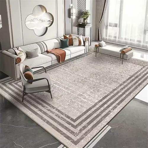 RUGMRZ Gleitschutz Teppich 80x120CM Balkon langlebig und Teppiche Grau Moderner, minimalistischer Teppich. Outdoorteppich Schlafzimmer von RUGMRZ