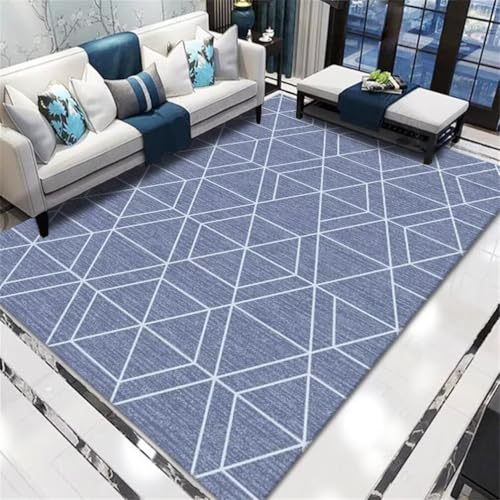 RUGMRZ Günstig TeppichKinder Teppich Mädchen Zimmer Teppichen 200x300CM schmutzfangmatte BlauModerner geometrischer tepich in Wohnzimmer von RUGMRZ