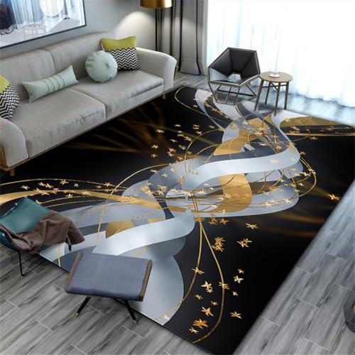 RUGMRZ Hall Teppiches 140X200Cm Moderne Couchtische Design 34 Schwarz Teppischsclafzimmer Sitzecke Wohnzimmer Teppich Licht Luxus Sofa Schlafzimmer Abstrakt Waschbar RUGMRZ Hall Teppiches 140X200Cm Moderne Couchtische Design 34 Schwarz Teppischsclafzimmer Sitzecke Wohnzimmer Teppich Licht Luxus Sofa Schlafzimmer Abstrakt Waschbar von RUGMRZ