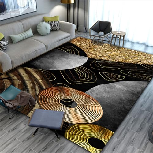 RUGMRZ Hall Teppiches 160X200Cm Outdoorteppich 38 Schwarz Küchenläufer rutschfest Abwaschbare Teppich Licht Luxus Wohnzimmer Sofa Schlafzimmer Abstrakt Waschbar RUGMRZ Hall Teppiches 160X200Cm Outdoorteppich 38 Schwarz Küchenläufer rutschfest Abwaschbare Teppich Licht Luxus Wohnzimmer Sofa Schlafzimmer Abstrakt Waschbar von RUGMRZ