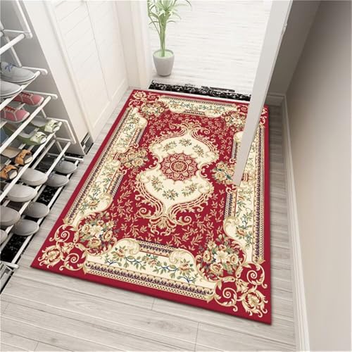 RUGMRZ Jugendzimmer Deko Jungen Outdoor Terrasse Roter Retro-Stil waschbar Teppich Esstisch Vorhänge Schlafzimmer 120X160CM von RUGMRZ