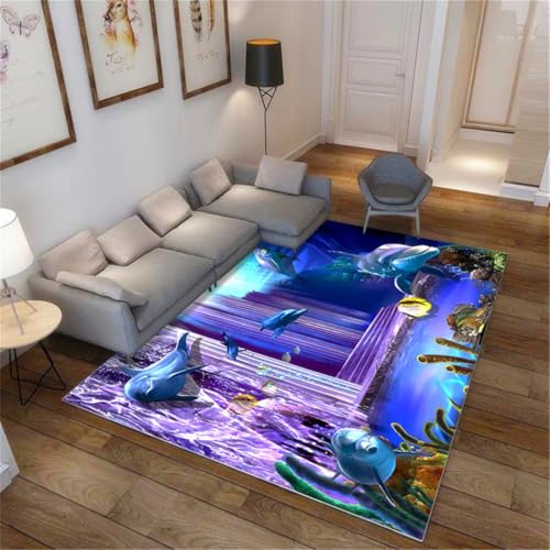 RUGMRZ Jugendzimmer Jungen 200X250Cm Rugs for Living Room Lila Langer Teppich Flur Dekoration Modern Washableunterwasserlandschaft Muster Schlafzimmer Aquarium Blau RUGMRZ Jugendzimmer Jungen 200X250Cm Rugs for Living Room Lila Langer Teppich Flur Dekoration Modern Washableunterwasserlandschaft Muster Schlafzimmer Aquarium Blau von RUGMRZ