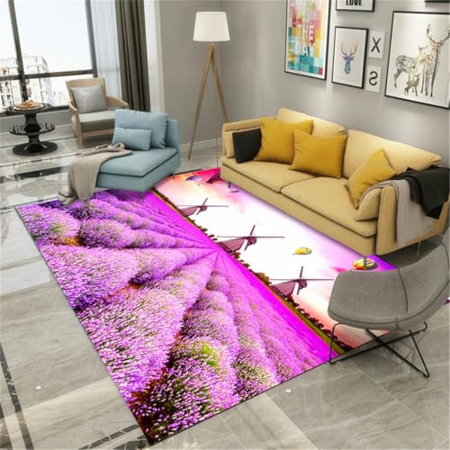 RUGMRZ Jugendzimmer Teppich 180X250Cm Teppiche & Matten Lila Zimmer Deko Teenager Rugs for Living Room Bodenschutzmatte Teppichwohnzimmer Mädchen Schlafzimmer Warmes Blumenmuster RUGMRZ Jugendzimmer Teppich 180X250Cm Teppiche & Matten Lila Zimmer Deko Teenager Rugs for Living Room Bodenschutzmatte Teppichwohnzimmer Mädchen Schlafzimmer Warmes Blumenmuster von RUGMRZ