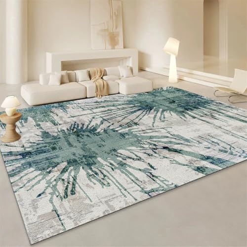 RUGMRZ Kinderteppich 200X250Cm Wohnzimmer Deko 25 Grün Teppich Waschbar In Waschmaschine rutschfest Das Ist Schmutzabweisend Pflegeleicht Und Schlafzimmer Bett Sind von RUGMRZ