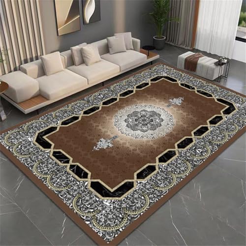 RUGMRZ Kinderteppich Junge 120X160Cm Wohnungs Deko 24 Braun Teppich Küche Waschbar XXL Wohnzimmer Modern Minimalistisches Sofa Schlafzimmer Grau von RUGMRZ