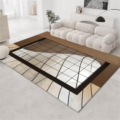 RUGMRZ Kinderteppich Jungen 160X230Cm Landhausstil Deko 19 Outdoor Teppiche Auslegware Dreidimensionale Linien Einfaches Wohnzimmer Schmutzabweisend Pflegeleicht Graue Farbe von RUGMRZ
