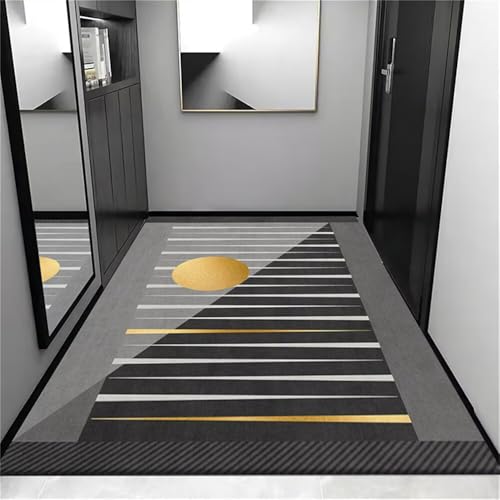 RUGMRZ Kinderteppich Klein Kinder Teppich Mädchen Schwarze und gelbe geometrische Linien sind verziert langlebig. Terasse Teppichs Schlafzimme 160X250CM von RUGMRZ