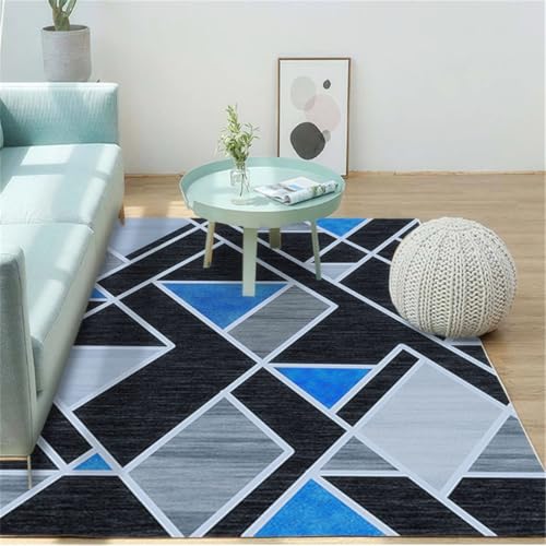 RUGMRZ Kinderteppich Mädchen 120X160Cm Bodenschutzmatte Teppich Blau Moderne Teppiche Wohnzimmer Für Balkon Wetterfest Küchegeometrisches Einfaches Sofa Wohnzimm RUGMRZ Kinderteppich Mädchen 120X160Cm Bodenschutzmatte Teppich Blau Moderne Teppiche Wohnzimmer Für Balkon Wetterfest Küchegeometrisches Einfaches Sofa Wohnzimm von RUGMRZ