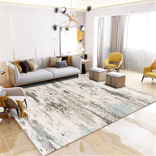 RUGMRZ Kinderteppiche Tepiche Für Kinderzimmer Graue Fuzzy-Dekoration pflegeleicht Modern Teppich Terassenteppich 200X300CM von RUGMRZ