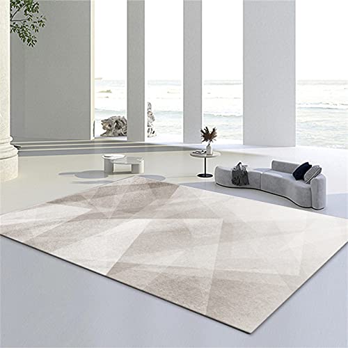 RUGMRZ Kinderzimmer Teppich 200 x 250 cm Esszimmer grau Küche Minimalistisches Design Im Grauen Minimalistischen Geometrischen Muster Bettvorleger Schlafzimmer von RUGMRZ