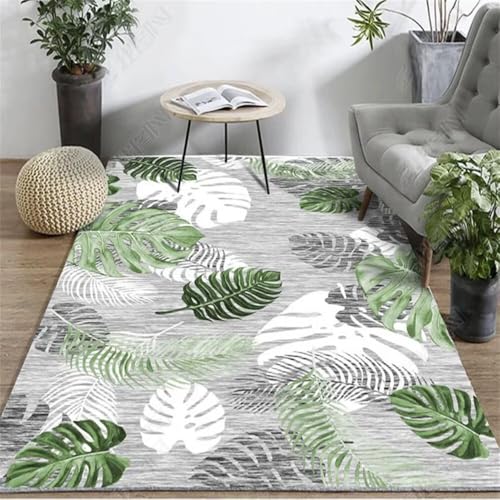 RUGMRZ Kinderzimmer Teppich Mädchen Outdoorteppich 70x140CM weich ohne zu verblassen Grau Grünpflanzen-Blumenteppich angepasst Werden Aussenbereich Bettumrandung RUGMRZ Kinderzimmer Teppich Mädchen Outdoorteppich 70x140CM weich ohne zu verblassen Grau Grünpflanzen-Blumenteppich angepasst Werden Aussenbereich Bettumrandung von RUGMRZ