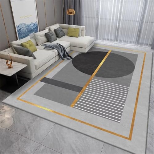 RUGMRZ Kleiner TeppichFlurteppich rutschfest Teppich Für Küche 50x80CM Designer Wohnzimmer GrauGoldener moderner Streifenteppich. Design RUGMRZ Kleiner TeppichFlurteppich rutschfest Teppich Für Küche 50x80CM Designer Wohnzimmer GrauGoldener moderner Streifenteppich. Design von RUGMRZ