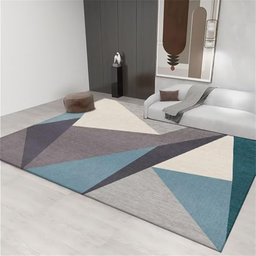 RUGMRZ Kleiner TeppichWaschbarer Teppich Zimmers Teppichboden 50x80CM Waschbare BlauGrauer moderner geometrischer Teppich. Antirutsch RUGMRZ Kleiner TeppichWaschbarer Teppich Zimmers Teppichboden 50x80CM Waschbare BlauGrauer moderner geometrischer Teppich. Antirutsch von RUGMRZ