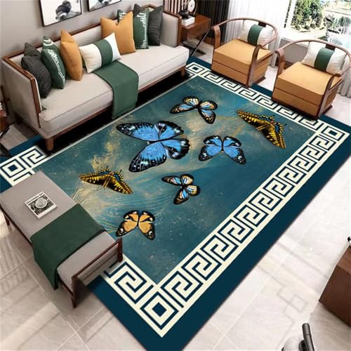RUGMRZ Küchen Teppiche Carpet Bedroom 60x110CM Teppich für die küche Designer blau Ostasiatischer bedruckter Outdoor weich ohne zu verblassen von RUGMRZ
