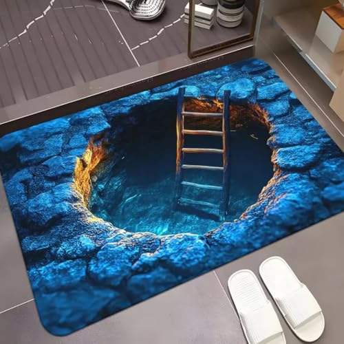 RUGMRZ Küchen Teppiche Kitchen Rutschfester Verschmutzungsbeständiger Waschbarer Bodenloch-Fallteppich Bodenschutzmatte Teppich Blau Draußen Für Kinder 50X80CM RUGMRZ Küchen Teppiche Kitchen Rutschfester Verschmutzungsbeständiger Waschbarer Bodenloch-Fallteppich Bodenschutzmatte Teppich Blau Draußen Für Kinder 50X80CM von RUGMRZ