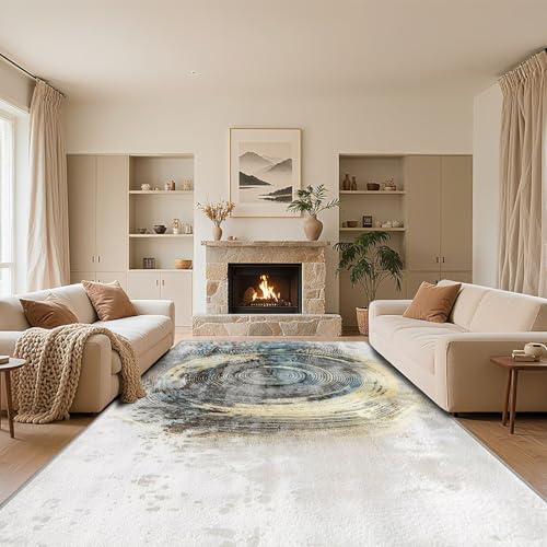 RUGMRZ Kurzflor Teppich Gris 120x160cm,Modern Kuschelig Weich Waschbar In Waschmaschine Pour Schlafzimmer,Wohnungs,Balkon von RUGMRZ