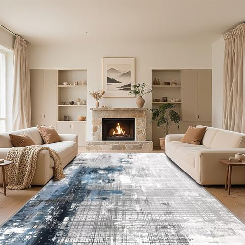 RUGMRZ Kurzflor Teppich Gris 140x210cm,Modern Kuschelig Weich Waschbar In Waschmaschine Pour Schlafzimmer,Wohnungs,Balkon von RUGMRZ