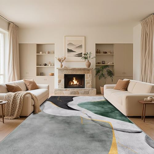 RUGMRZ Kurzflor Teppich Gris 50x70cm,Modern Kuschelig Weich Waschbar In Waschmaschine Pour Schlafzimmer,Wohnungs,Balkon von RUGMRZ