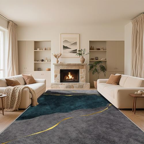 RUGMRZ Kurzflor Teppich Gris 60x100cm,Modern Kuschelig Weich Waschbar In Waschmaschine Pour Schlafzimmer,Wohnungs,Balkon von RUGMRZ