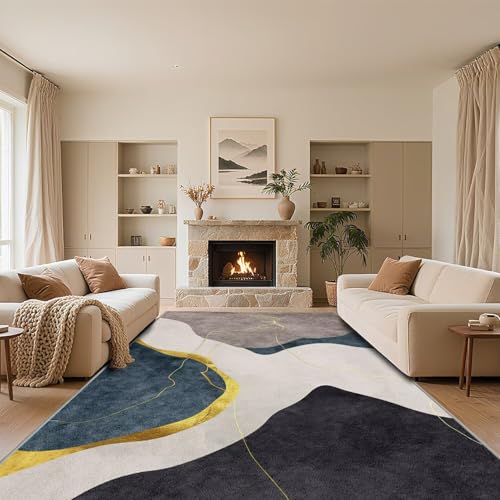 RUGMRZ Kurzflor Teppich Gris 70x140cm,Modern Kuschelig Weich Waschbar In Waschmaschine Pour Schlafzimmer,Wohnungs,Balkon von RUGMRZ