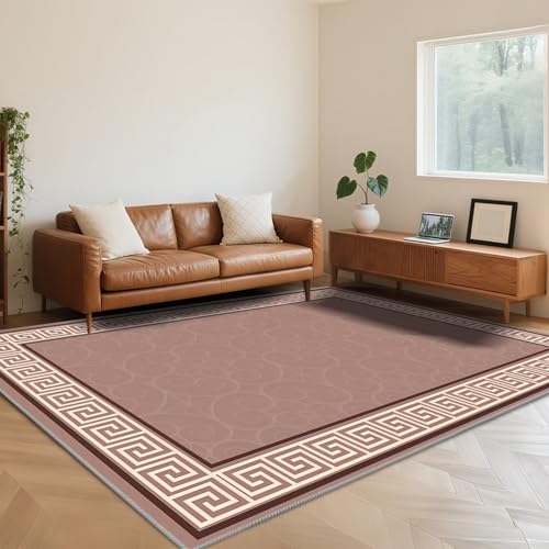 RUGMRZ Kurzflor Teppich Wohnzimmer 80X160cm,Weich,Flach Geometrisches Design Beigefür Schlafzimmer,Wohnungs,Esszimmer von RUGMRZ