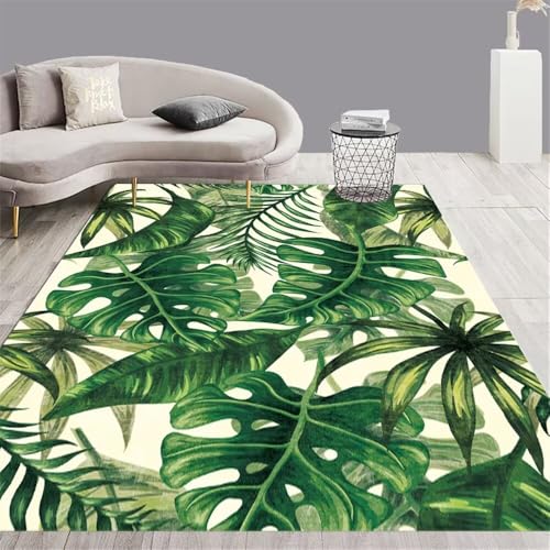 RUGMRZ Kurzflor TeppichDekoration Wohnzimmer küchenteppich groß 80x120CM Teppich Rechteckig GrünFrischer Blätterteppich Designer RUGMRZ Kurzflor TeppichDekoration Wohnzimmer küchenteppich groß 80x120CM Teppich Rechteckig GrünFrischer Blätterteppich Designer von RUGMRZ